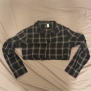 H&M Cropped Flannel Brand New